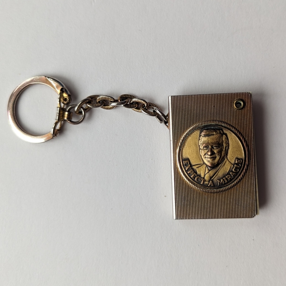 Vintage Televangelist / Evangelist Oral Roberts Expect a Miracle Keychain
